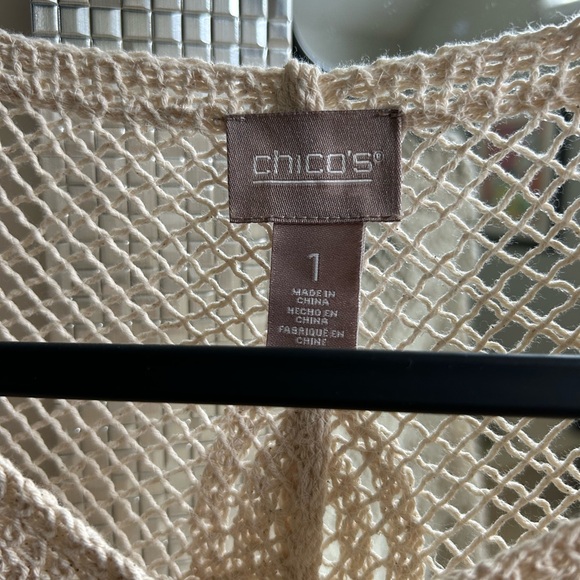 Chico's Beige Open-Knit Top - Picture 5 of 5